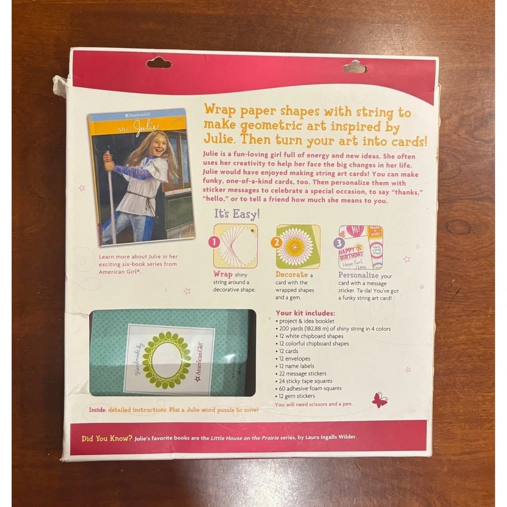 American Girl Crafts String Art Cards Julie Albright Kit 182 Pieces New Open Box